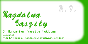 magdolna vaszily business card